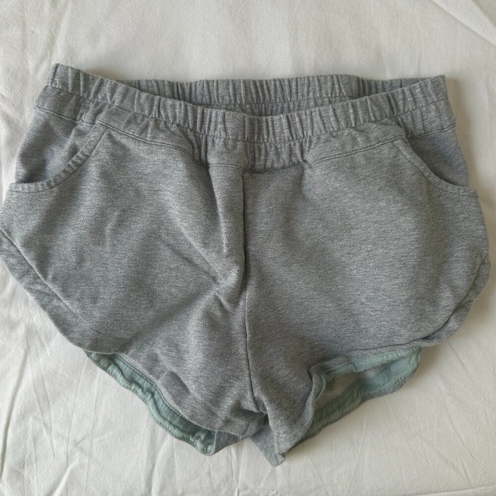 Acacia Shorts | Grey | Sweats Material | Booty Shorts Cut - SMALL